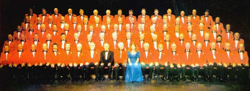 The London Welsh Male Voice Choir with conductor Haydn James, who performed in the Brandon Conference Centre, Tralee on Thursday night, 1st June in support of the Polio Fellowship of Ireland.