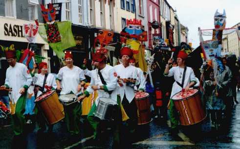 The MaSamba Band from Dublin leading the colourful opening parade through the streets of Tralee on Saturday, 22nd April.