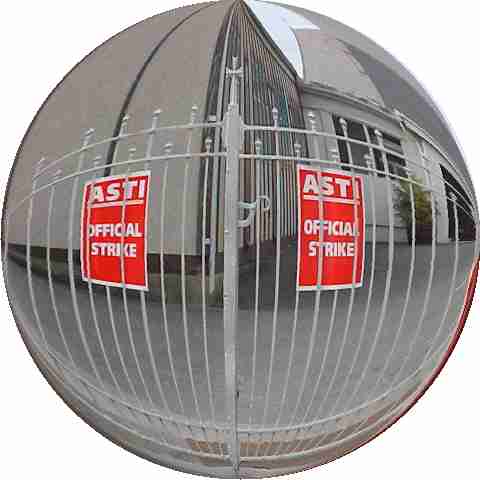 Balloonagh Secondary School Gates Were Firmly Shut On Wednesday as Teachers Again Took To The Picket-Line