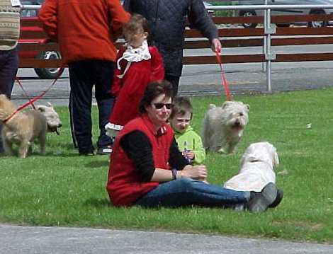 Enjoying the sunshine and the atmosphere at the Dog-Show during the first day of the Kingdom County Fair on Saturday, 13th May.
