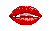 Lips kissing