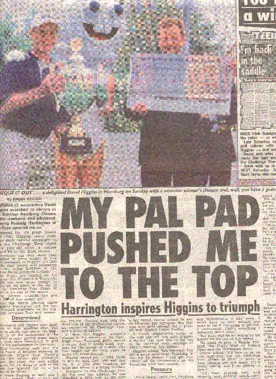 Higgins wins again, The Irish Sun 2000 