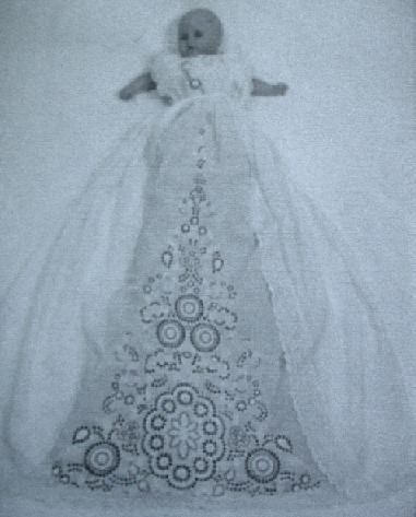 Christening Robe, Made in Skerries, 1835.