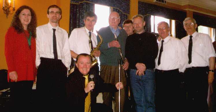 Billy May & His Band? Not quite - Billy & Alfie Curtin, Frances Conway, Tommy Duggan, Frank Hennessy, John 'Thornie' O'Shea, Richie Fitzgerald with Leo and Bertie Dorrington at the Big Band Years Concert in the Abbey Gate Hotel on Easter Monday.