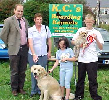 Winners of the Harvest Fair Dog Show on Sunday - Overall Winner: Dean O'Brien and second: Danielle Dennehy