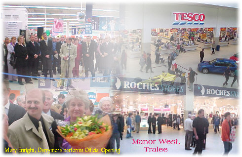 Mary Enright from Derrymore officially opened the new Tesco store at the spectacular Manor West Shopping Centre, Tralee on Tuesday 23rd October 2001