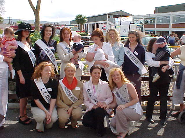 Some of the Kerry Rose contestants enjoying themselves at the Kingdom County Fair in Tralee last month.