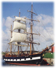 The Jeanie Johnston replica famine ship in Fenit