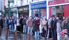 Some of the huge crowds queuing overnight in Tralee for U2 tickets on Saturday 10th March