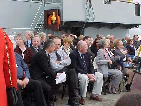 Some of the invited VIP's waiting patiently for the arrival of President McAleese on Sunday
