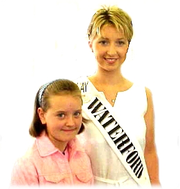 Ciara Delaney from Tralee and Waterford Rose, Clare Sheriff at the opening of the Rose of Tralee Memorabilia Exhibition at the Co. Library on Saturday morning