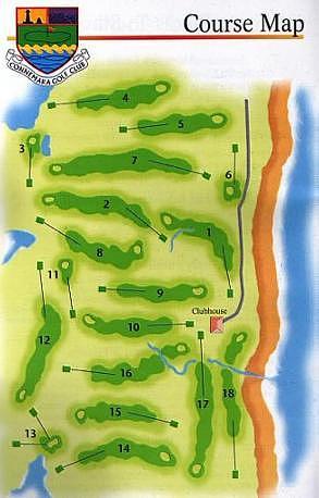 The Connemara Golf Course Map illustrated by The Dickson Design Group - Northern Ireland